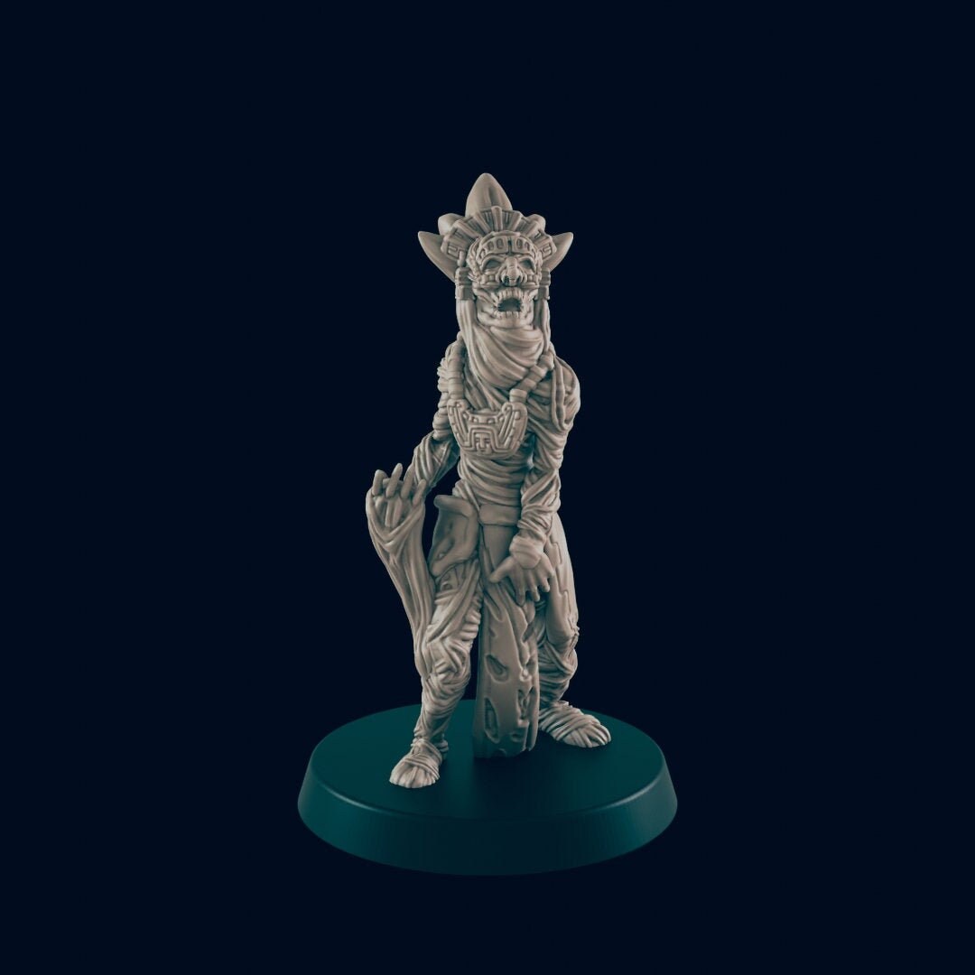 Mummy Lord Miniature – 28-33mm Scale | Undead Villain for Desert Encounters
