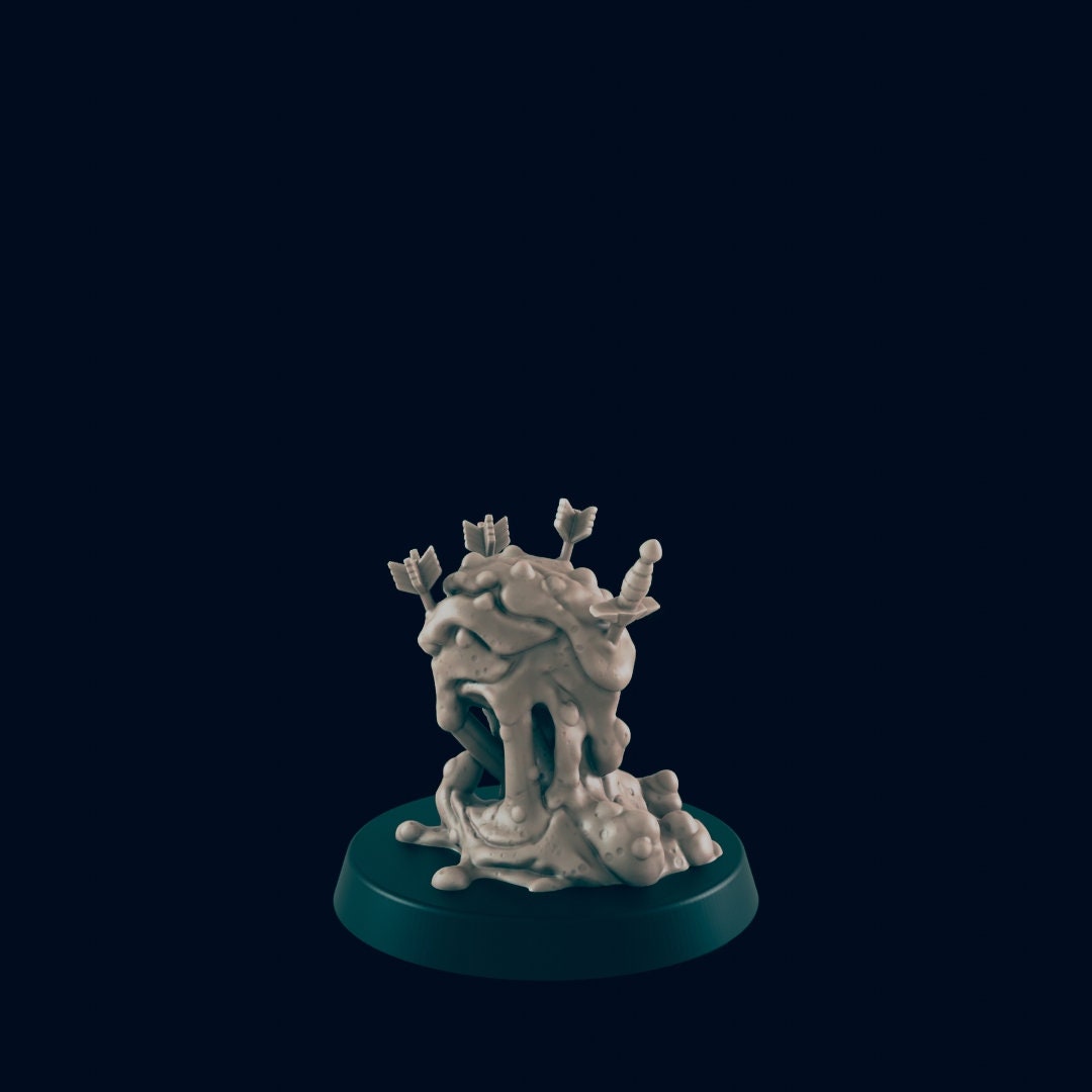 Ooze Miniature – 28-33mm Scale | Slime, Pudding, or Jelly Monster for RPGs