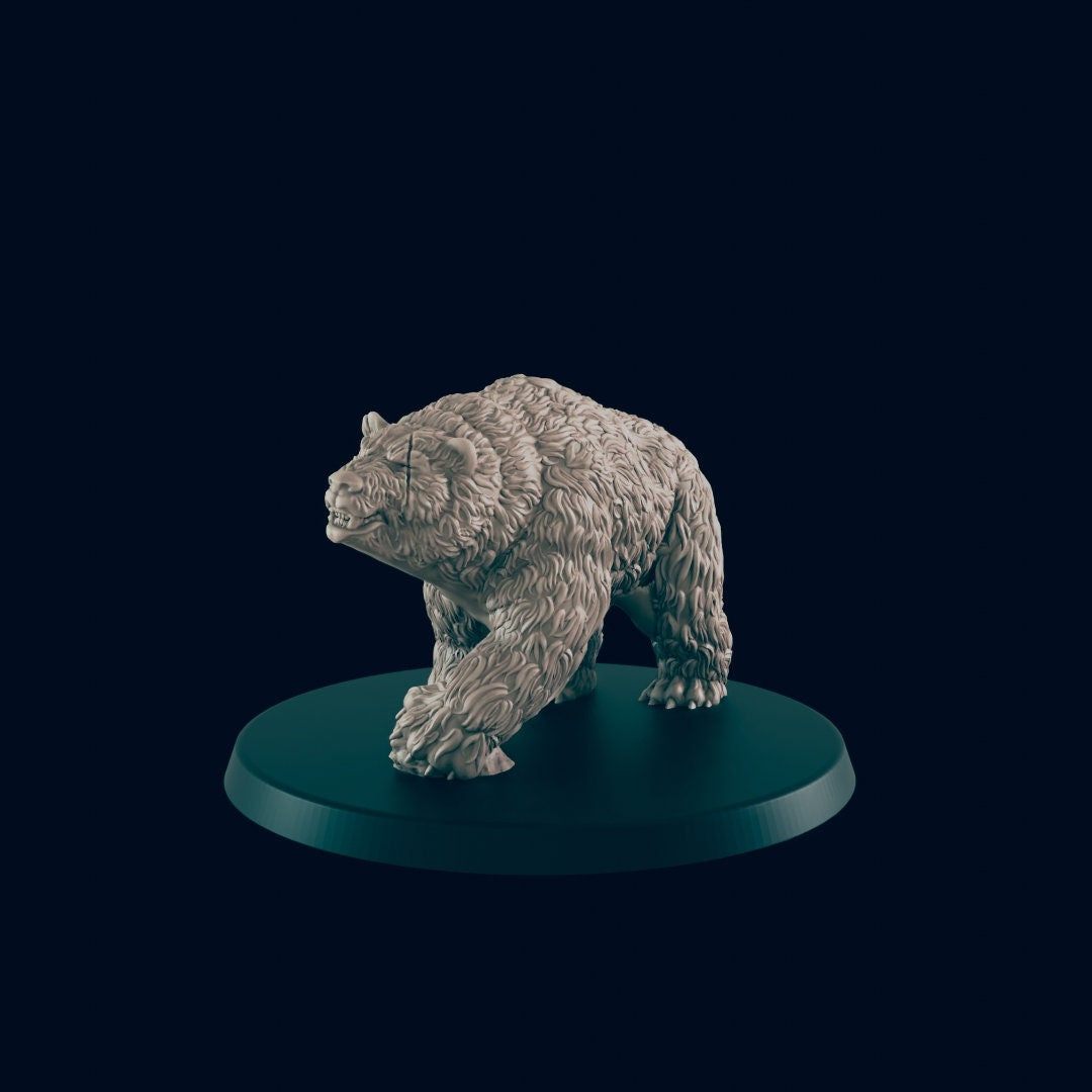 Bear Miniature – 28-33mm Scale | Wild Beast & Ranger Companion Figure