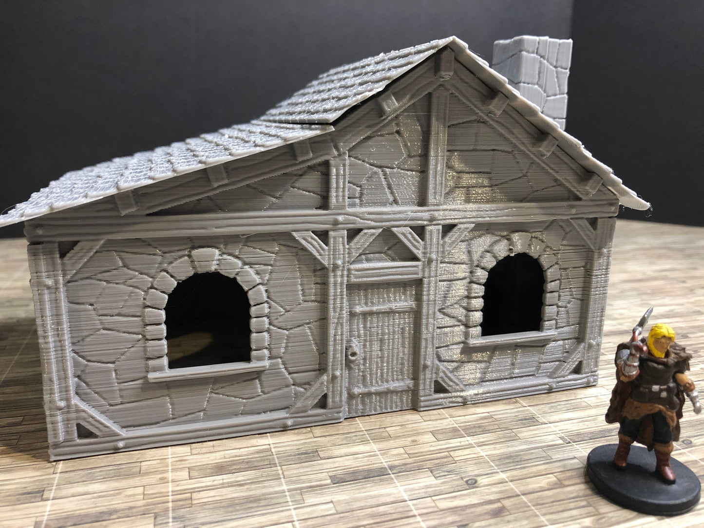 Stone Building Playset – 28-33mm Scale | Complete 5-Building Village Set