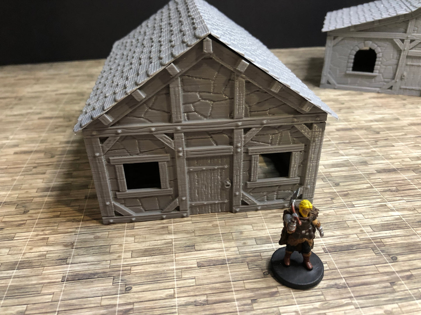 Stone Building Playset – 28-33mm Scale | Complete 5-Building Village Set