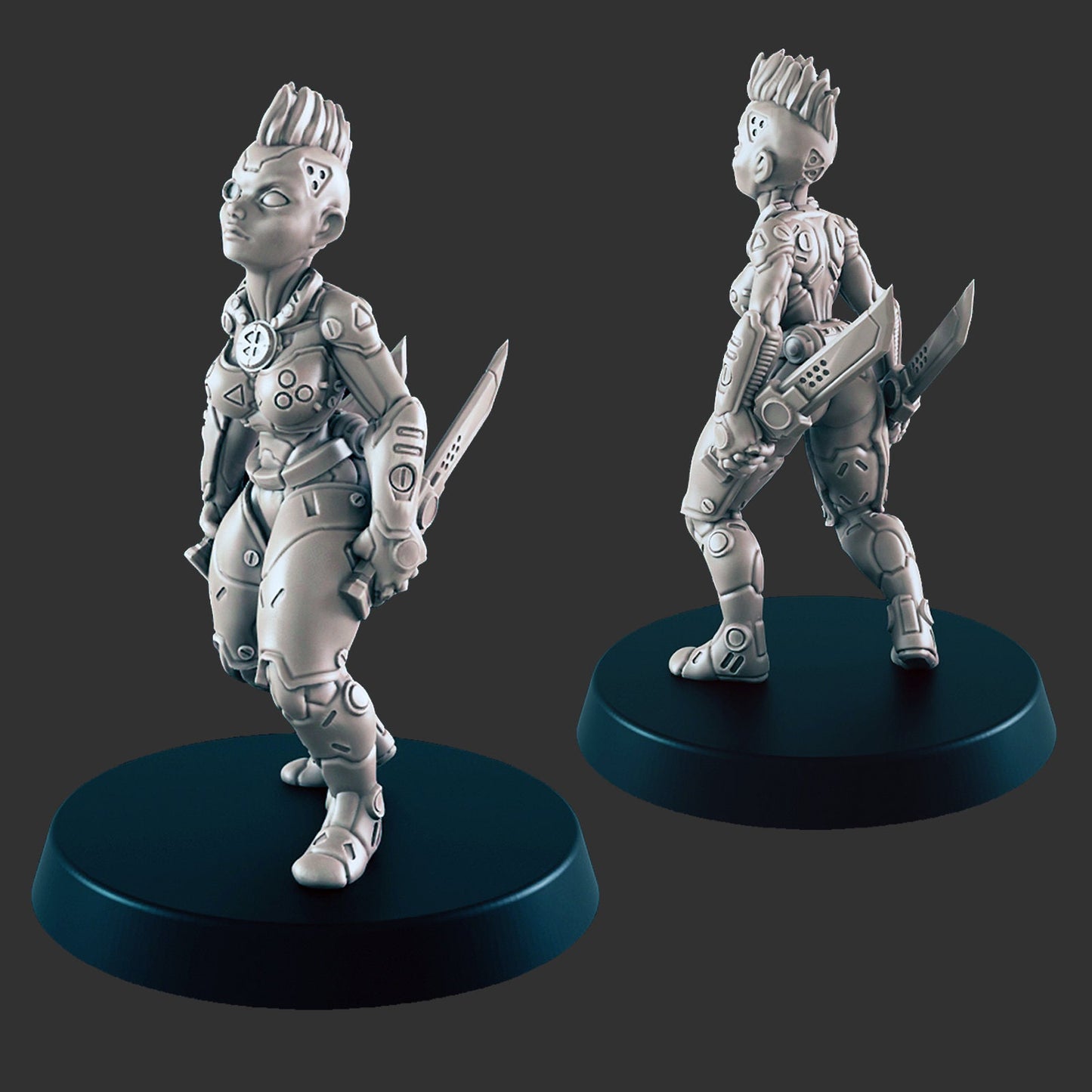 Alien Rogue Miniature – 28-33mm Scale | Sci-Fi RPG Scoundrel Figure