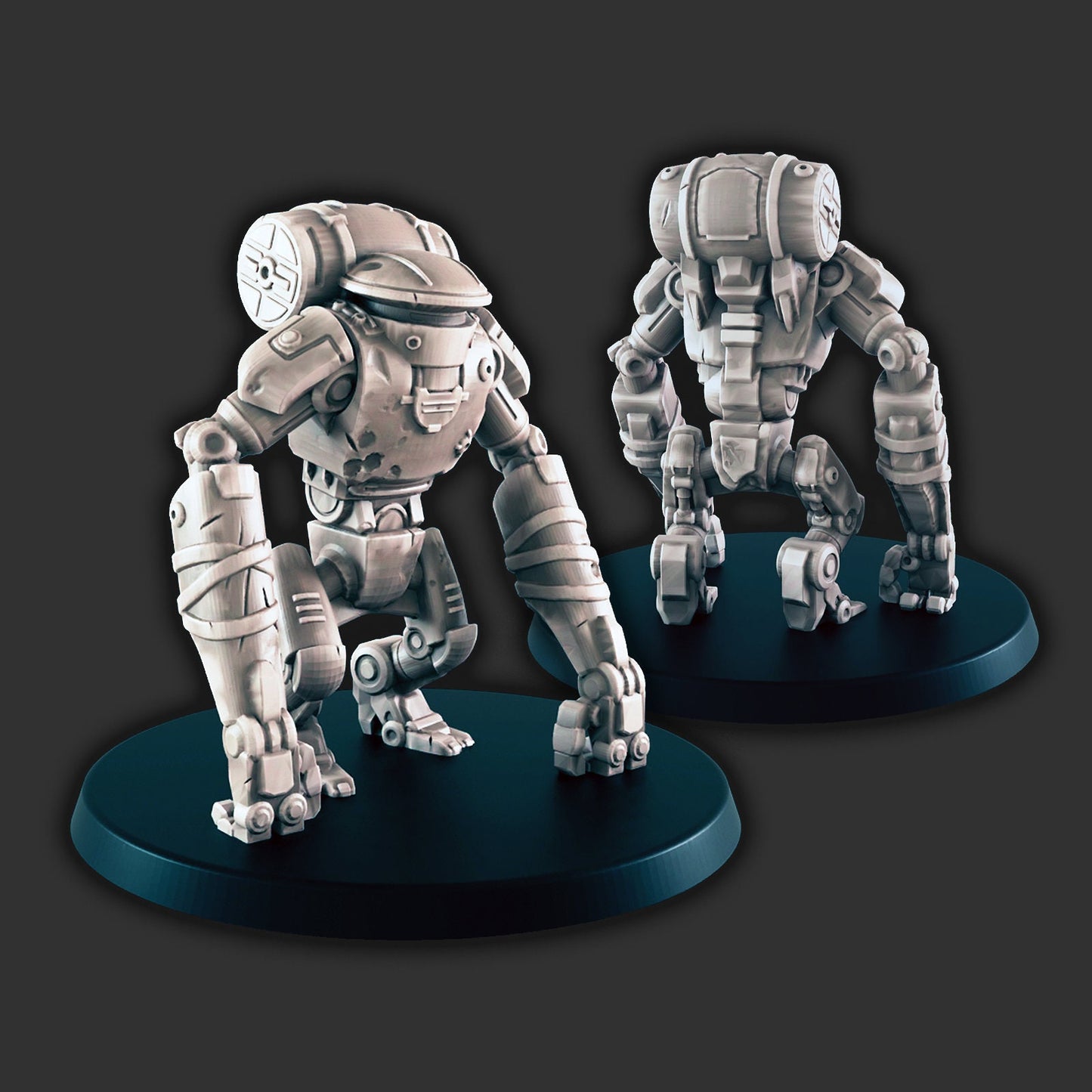 Scrapyard Bot Miniature – 28-33mm Scale | Large Sci-Fi Automaton for Tabletop RPGs