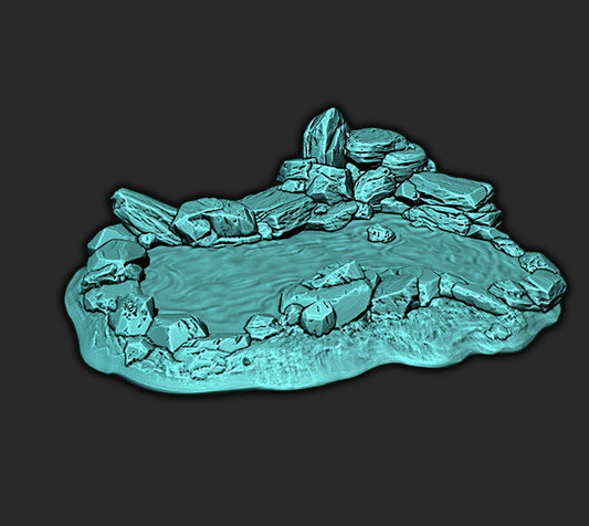 Oasis Terrain – 28-33mm Scale | Desert Watering Hole Scenery