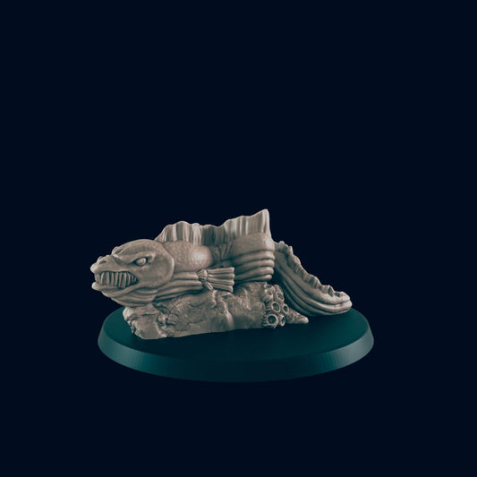 Giant Eel Miniature – 28-33mm Scale | Large Aquatic Terror for RPGs
