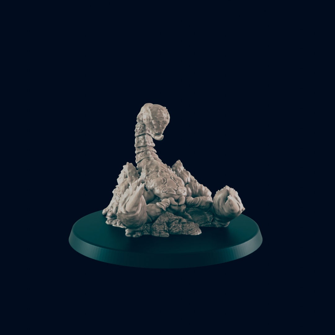 Giant Scorpion Miniature – 28-33mm Scale | Monstrous Arachnid for Tabletop RPGs