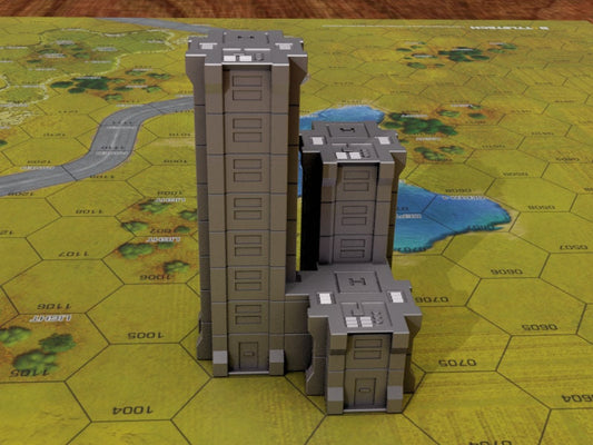 Mech Battle Warehouse Terrain – 6mm-8mm Scale | Sci-Fi Industrial Wargaming