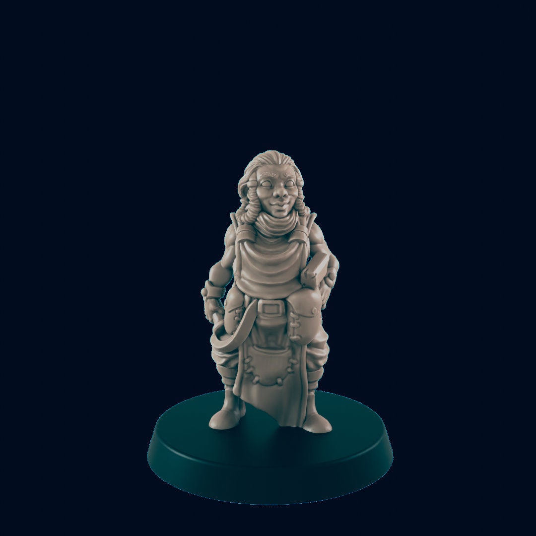 Dwarven Blacksmith Miniature – 28-33mm Scale | Merchant NPC & Shopkeeper