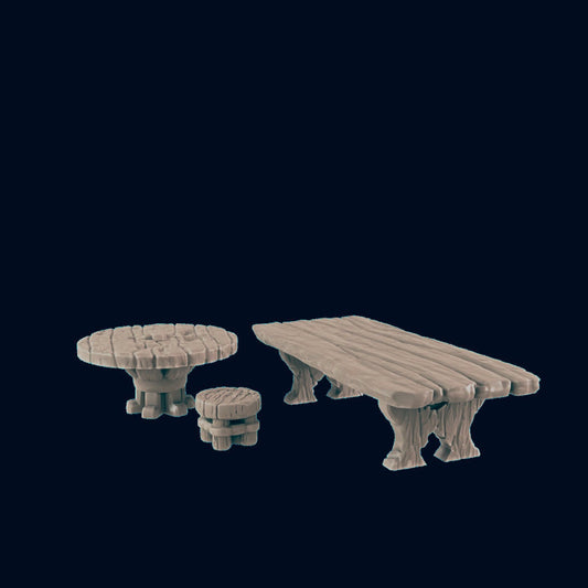 Tavern Interiors Playset – 28-33mm Scale | Modular Furniture & Bar Scenery