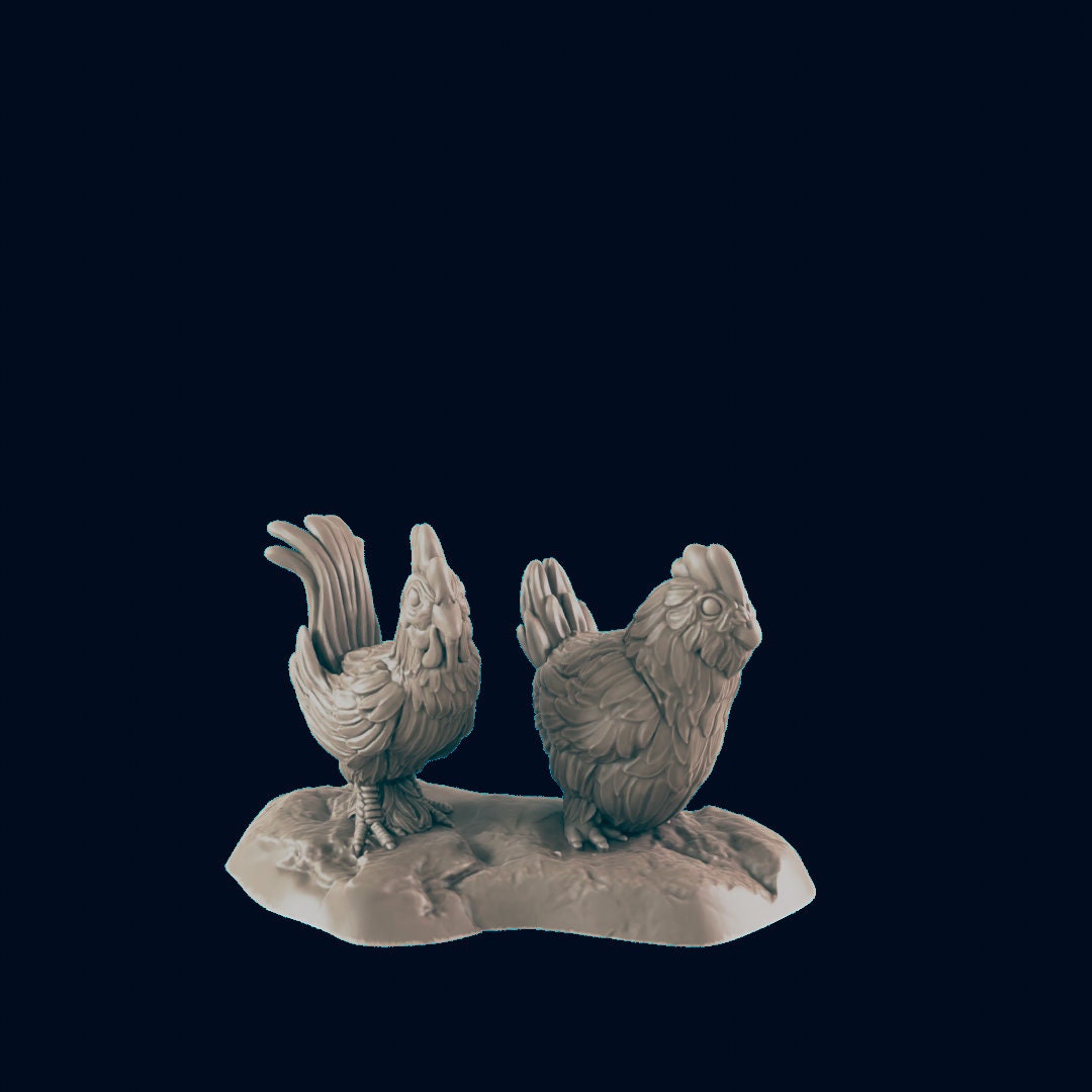Chicken Miniature – 28-33mm Scale | Farm & Village Scatter Figure