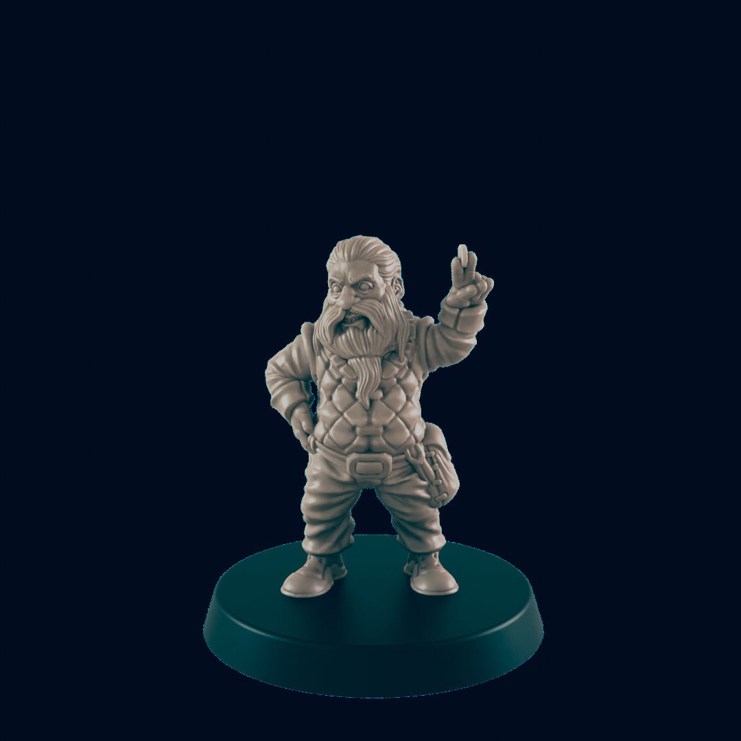 Dwarven Shopkeeper Miniature – 28-33mm Scale | Merchant NPC for Town Encounters