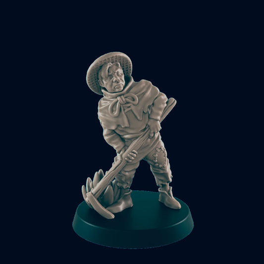 Farmer Miniature – 28-33mm Scale | Rural NPC for Town & Farm Encounters