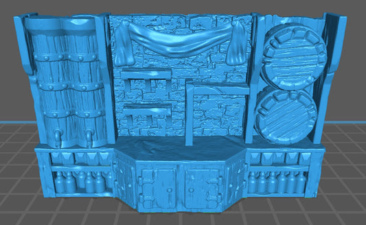 Tavern Bar Playset – 28mm/32mm Scale | Tabletop RPG Scenery & Terrain