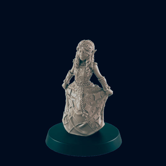 Elven Townsfolk Miniature – 28-33mm Scale | High Fantasy Citizen for RPGs