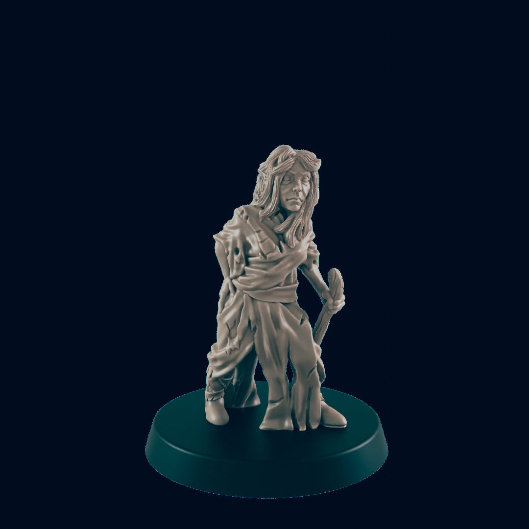 Elven Townsfolk Miniature – 28-33mm Scale | High Fantasy Citizen for RPGs
