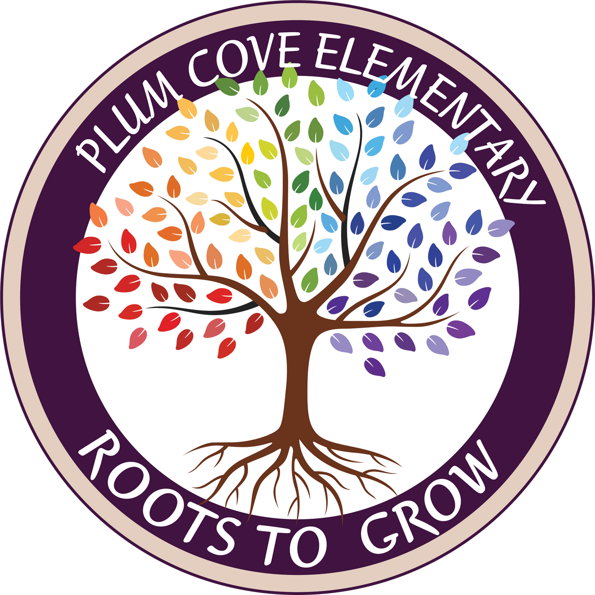 Plum Cove Elementary tree logo � Roots to Grow